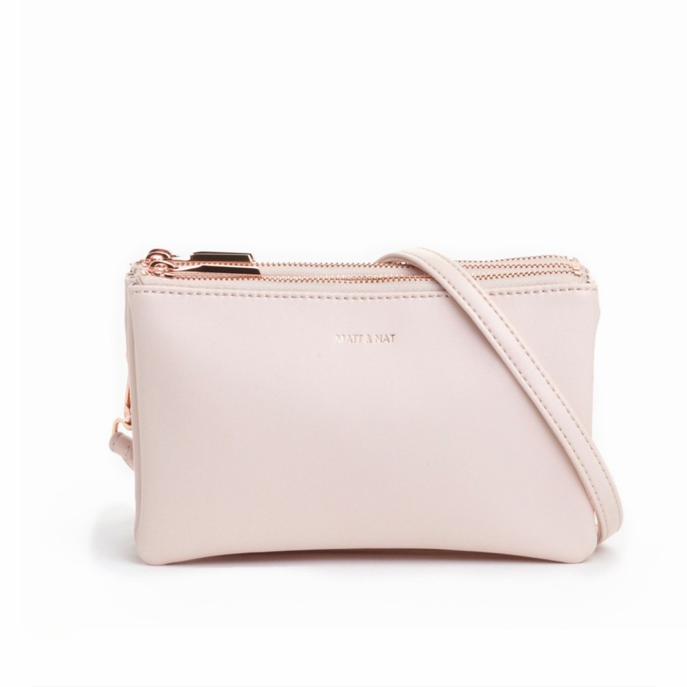 Matt & Nat - Loom Crossbody Purse / Bag - Vegan Leather - Light Pink / Blush